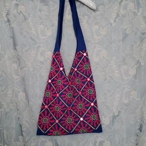 Bohemian Blue Vintage Mirror Bag